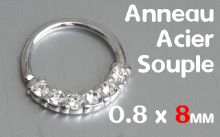 Anneau souple Acier 0.8 x 8 mm