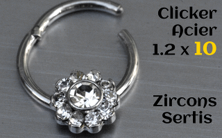 clicker acier 1.2 x 10 - zircons sertis