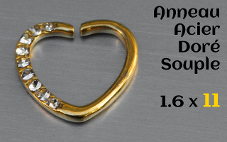 Anneau Souple 1.6 x 11 Acier Doré