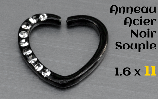 Anneau Souple 1.6 x 11 Acier Noir